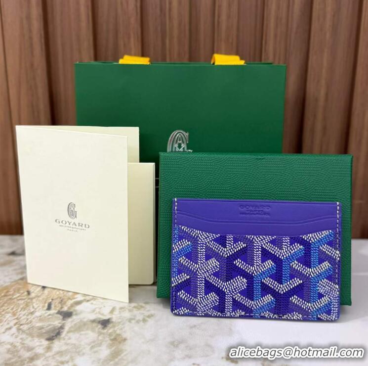 Best Quality Goyard Saint-Sulpice Card Case Wallet GY6030 Multicolored Blueberry Purple