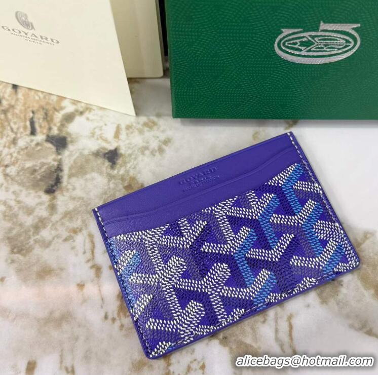 Best Quality Goyard Saint-Sulpice Card Case Wallet GY6030 Multicolored Blueberry Purple