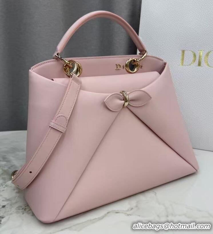 Top Grade Dior Small Dior Cigale Bag Black Shiny Supple Calfskin M0373