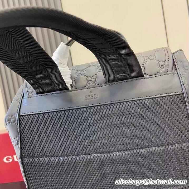 Trendy Design Gucci GG Emblem Medium Backpack ‎854750 Black 2026