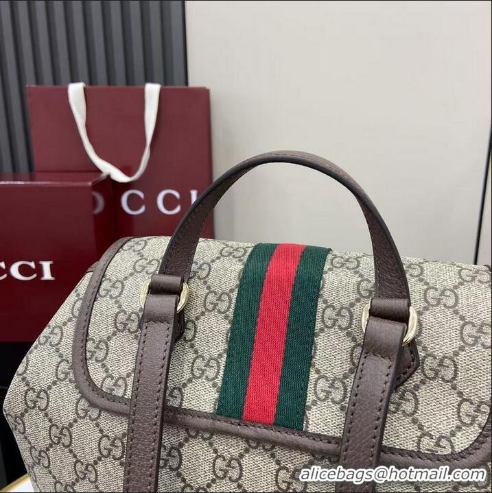 Promotional Gucci Ophidia Medium Backpack ‎836855 Beige/Dark Brown