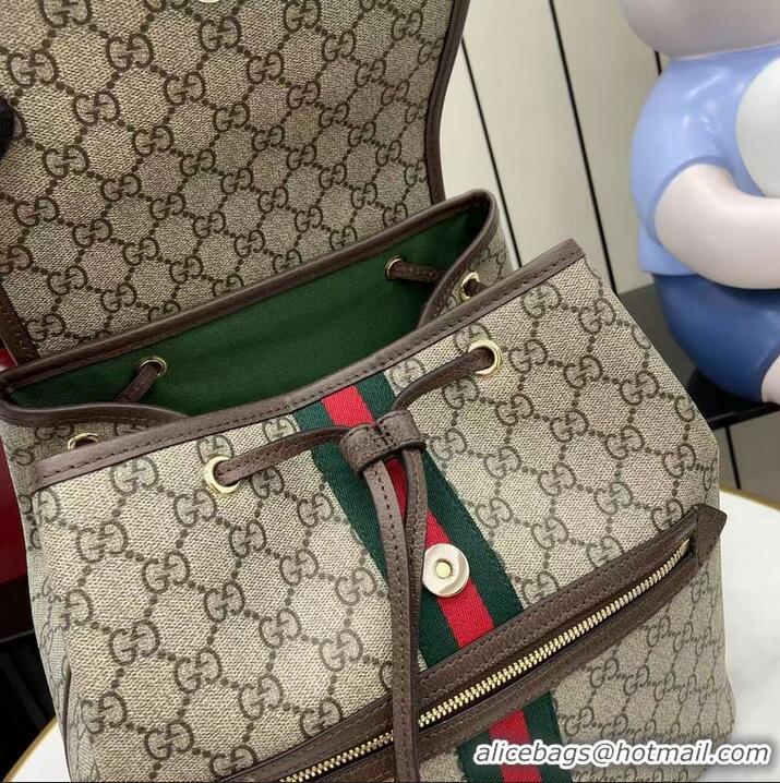 Promotional Gucci Ophidia Medium Backpack ‎836855 Beige/Dark Brown
