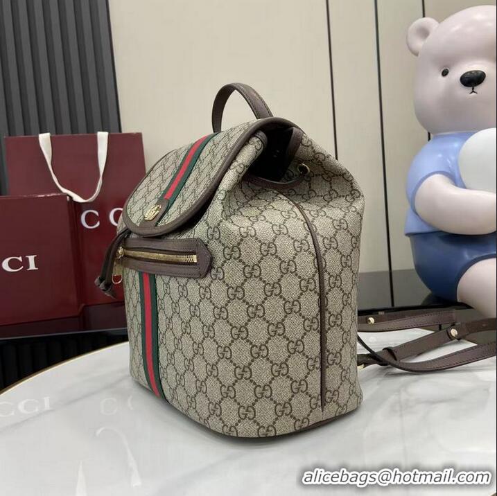 Promotional Gucci Ophidia Medium Backpack ‎836855 Beige/Dark Brown