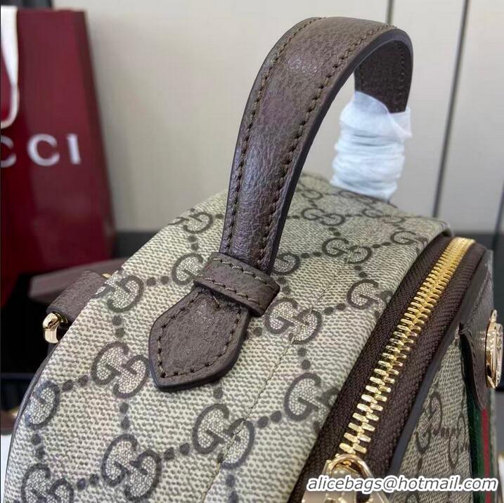 Top Grade Gucci GG Ophidia Medium Backpack ‎836856 Beige/Dark Brown