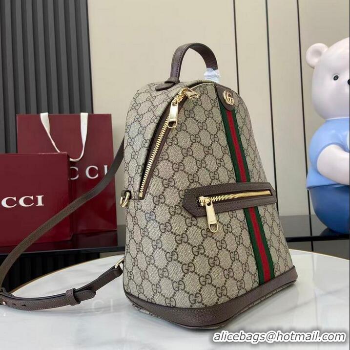 Top Grade Gucci GG Ophidia Medium Backpack ‎836856 Beige/Dark Brown