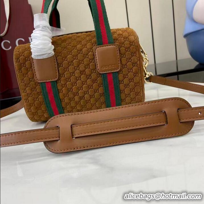 Grade Quality Gucci Mini GG Denim handbag 859975 Brown 2026