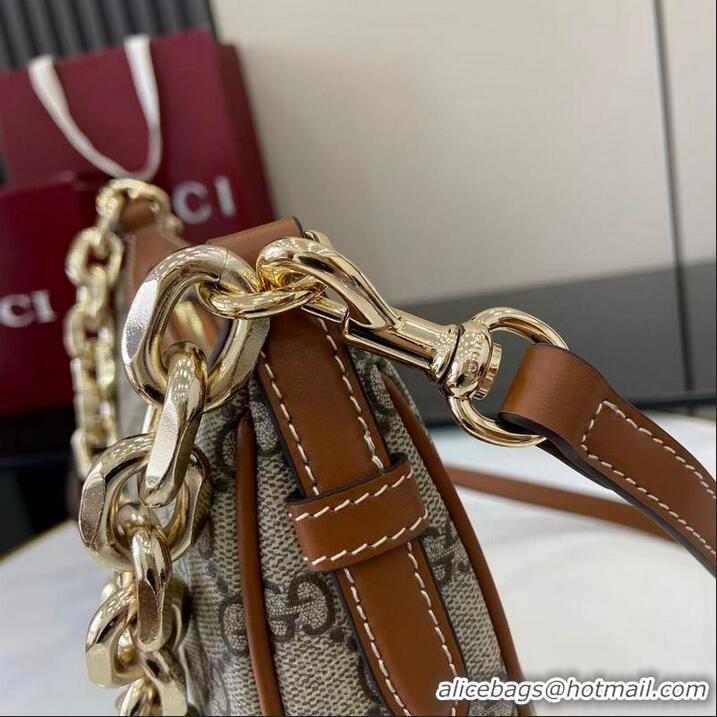 Buy Cheap Gucci GG Emblem Small Canvas Shoulder Bag 815409 Beige 2026