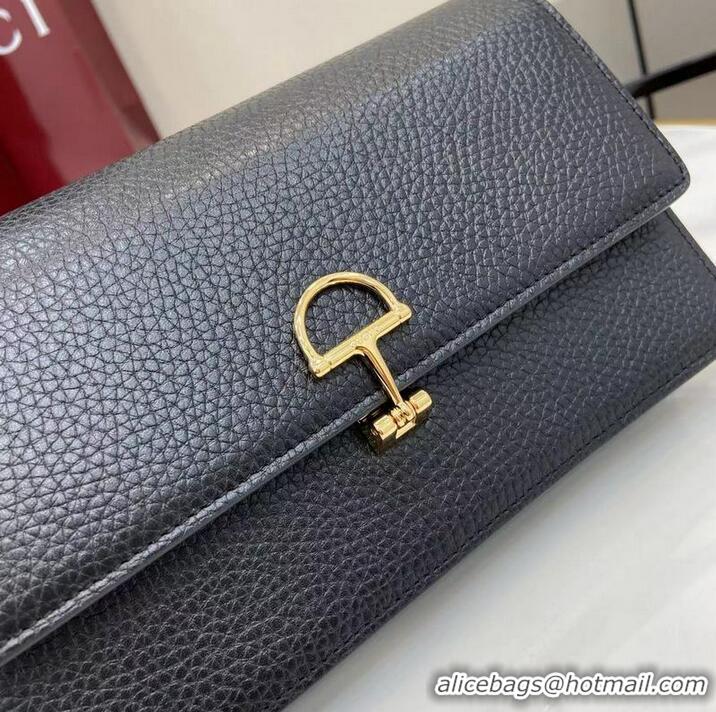 Top Quality Gucci Softbit Continental Leather Wallet On Chain 837373 Black