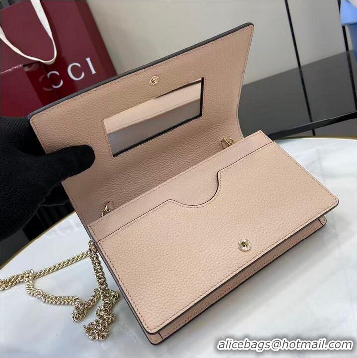 Famous Brand Gucci Bi-colour GG Marmont Wallet On Chain ‎497985 Variation Pink Leather