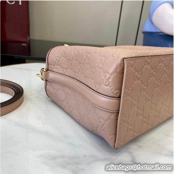 Buy Cheap Gucci GG Emblem Small Bucket Bag 815118 Pink 2026