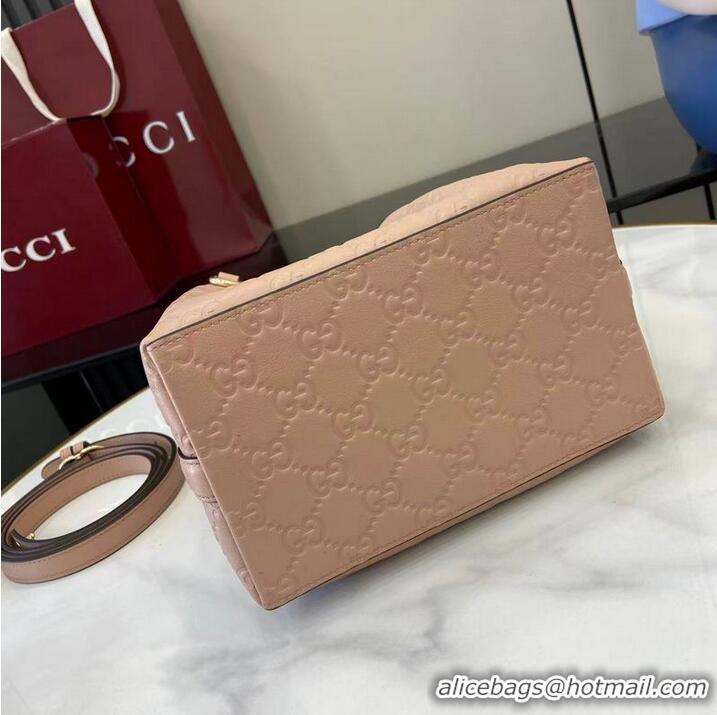 Buy Cheap Gucci GG Emblem Small Bucket Bag 815118 Pink 2026