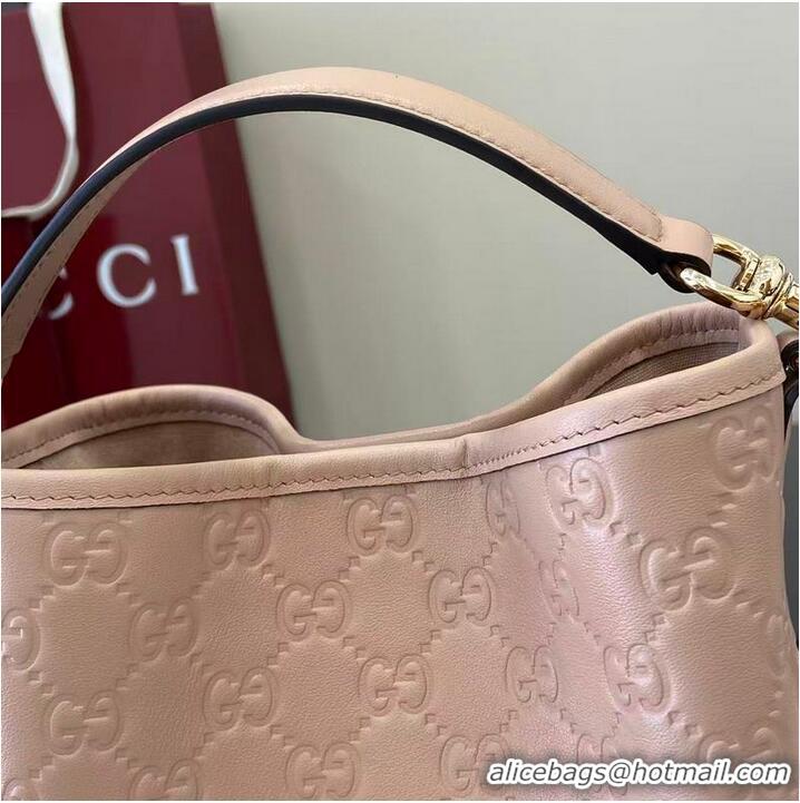 Buy Cheap Gucci GG Emblem Small Bucket Bag 815118 Pink 2026