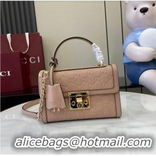 Best Price Gucci Padlock GG Leather Small Top Handle Bag 848884 Pink 2026