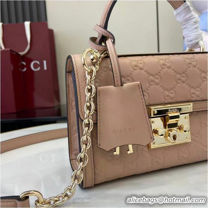 Best Price Gucci Padlock GG Leather Small Top Handle Bag 848884 Pink 2026