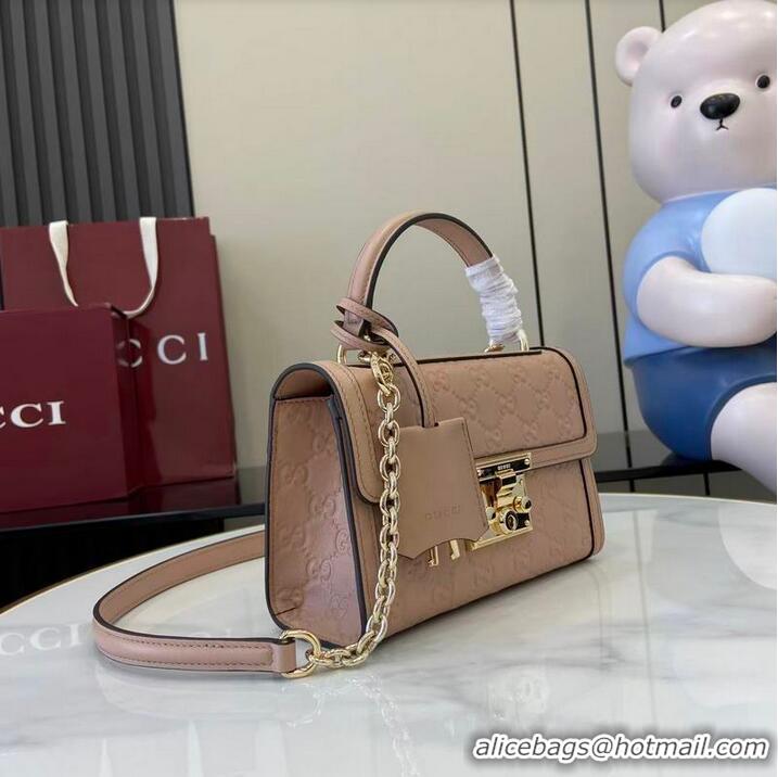 Best Price Gucci Padlock GG Leather Small Top Handle Bag 848884 Pink 2026