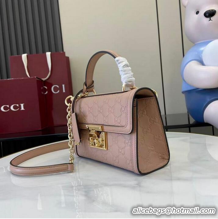Best Price Gucci Padlock GG Leather Small Top Handle Bag 848884 Pink 2026