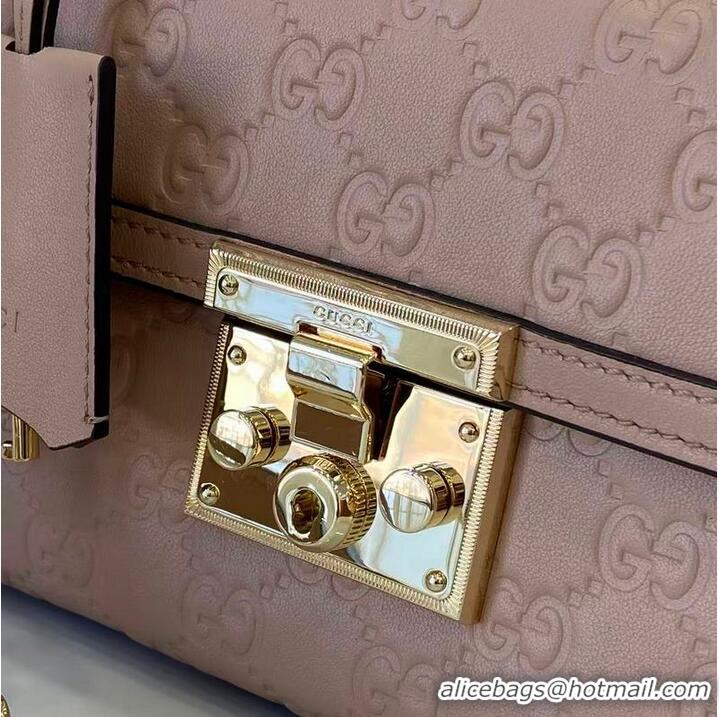 Best Price Gucci Padlock GG Leather Small Top Handle Bag 848884 Pink 2026