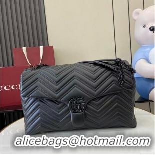 Discount Gucci GG Marmont Large Leather Shoulder Bag 850659 Black 2026