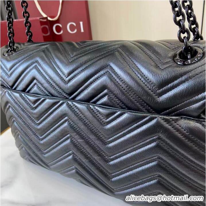 Discount Gucci GG Marmont Large Leather Shoulder Bag 850659 Black 2026