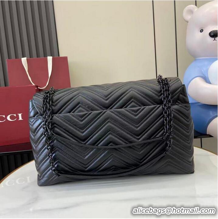 Discount Gucci GG Marmont Large Leather Shoulder Bag 850659 Black 2026