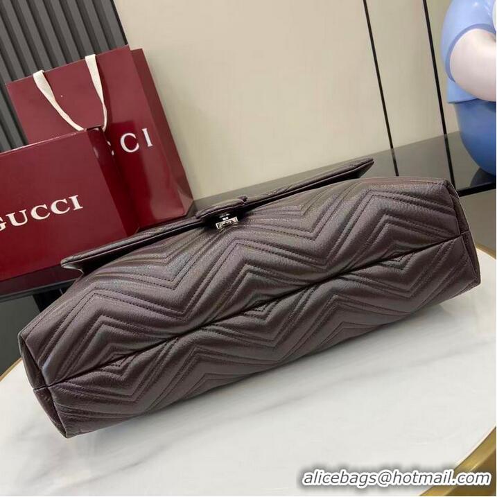Inexpensive Gucci GG Marmont Large Leather Shoulder Bag 850659 Brown 2026