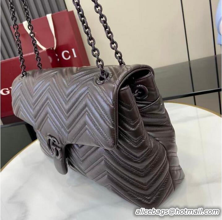 Inexpensive Gucci GG Marmont Large Leather Shoulder Bag 850659 Brown 2026