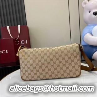 Grade Fashion Gucci Half Horsebit Medium Shoulder Bag in CC Canvas 860787 Apricot 2026