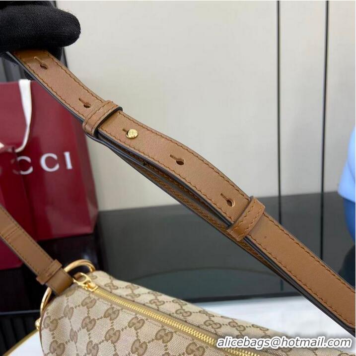Grade Fashion Gucci Half Horsebit Medium Shoulder Bag in CC Canvas 860787 Apricot 2026