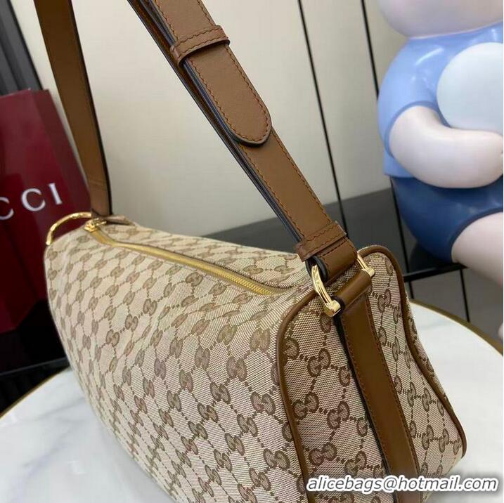 Well Crafted Gucci Half Horsebit Large Shoulder Bag In CC Canvas 862530 Apricot 2026