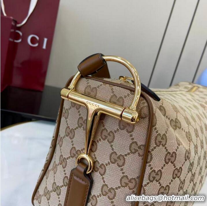 Well Crafted Gucci Half Horsebit Large Shoulder Bag In CC Canvas 862530 Apricot 2026