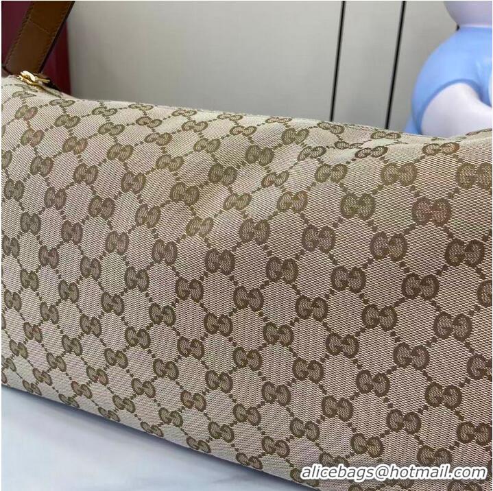 Well Crafted Gucci Half Horsebit Large Shoulder Bag In CC Canvas 862530 Apricot 2026