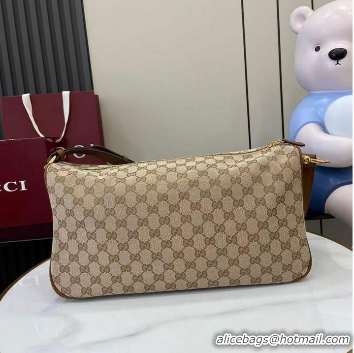 Well Crafted Gucci Half Horsebit Large Shoulder Bag In CC Canvas 862530 Apricot 2026