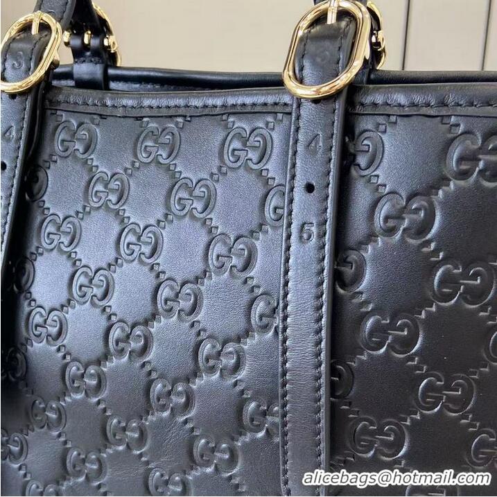 Buy Inexpensive Gucci GG Emblem Medium Tote Bag 847456 Black 2026