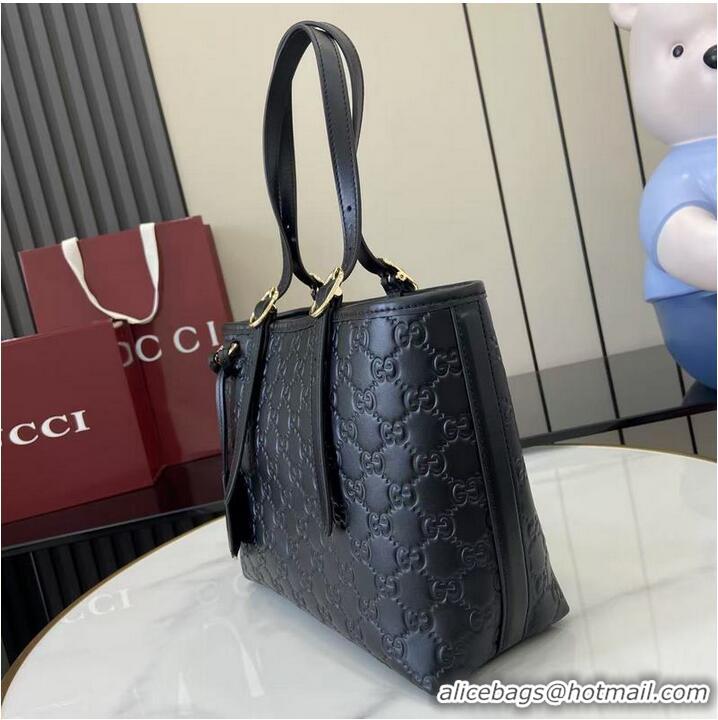 Buy Inexpensive Gucci GG Emblem Medium Tote Bag 847456 Black 2026