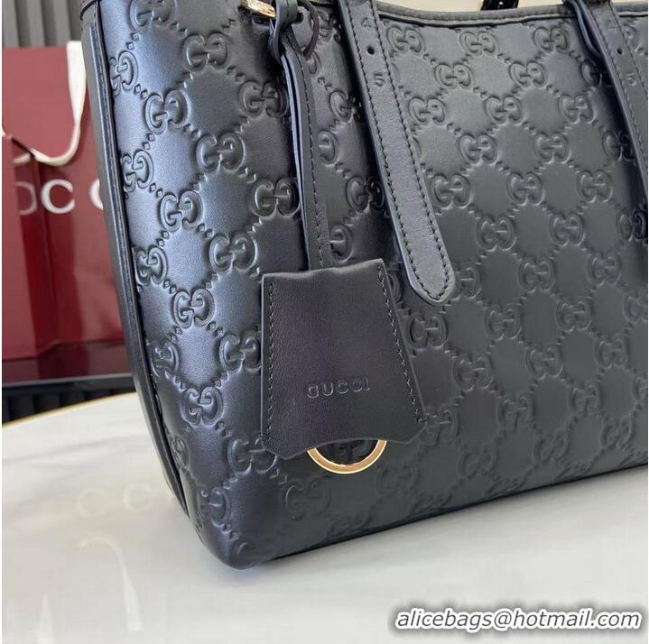 Buy Inexpensive Gucci GG Emblem Medium Tote Bag 847456 Black 2026