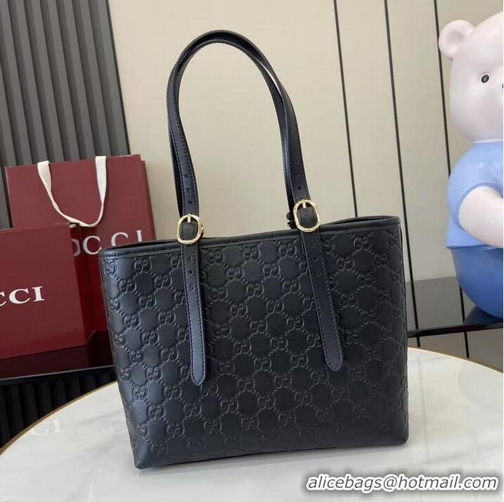 Buy Inexpensive Gucci GG Emblem Medium Tote Bag 847456 Black 2026