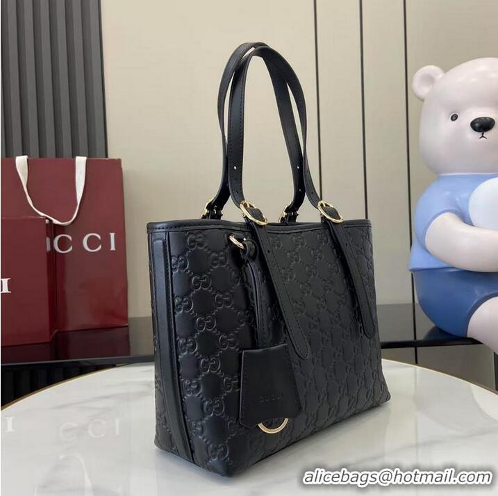 Buy Inexpensive Gucci GG Emblem Medium Tote Bag 847456 Black 2026