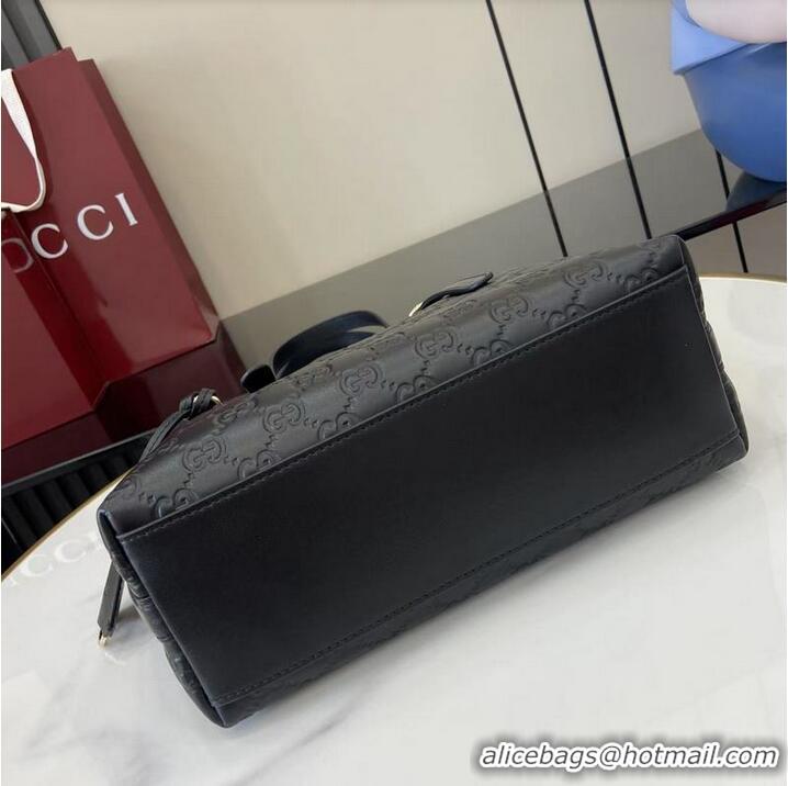 Buy Inexpensive Gucci GG Emblem Medium Tote Bag 847456 Black 2026