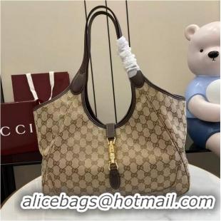 Super Quality Gucci GG Canvas Mercato Medium Tote Bag ‎866645 Beige/Dark Brown 2026