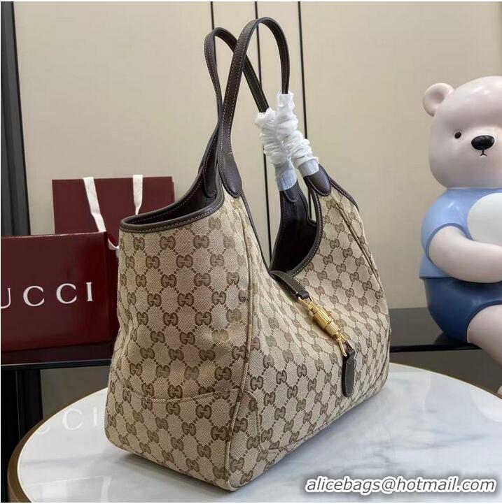 Super Quality Gucci GG Canvas Mercato Medium Tote Bag ‎866645 Beige/Dark Brown 2026