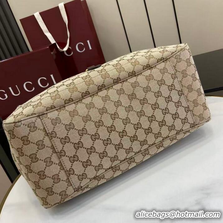 Super Quality Gucci GG Canvas Mercato Medium Tote Bag ‎866645 Beige/Dark Brown 2026