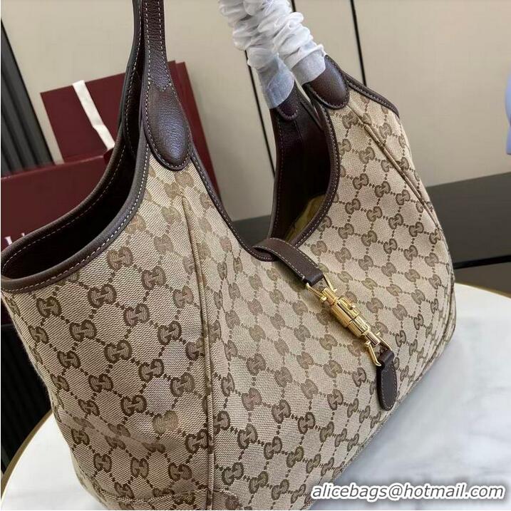 Super Quality Gucci GG Canvas Mercato Medium Tote Bag ‎866645 Beige/Dark Brown 2026