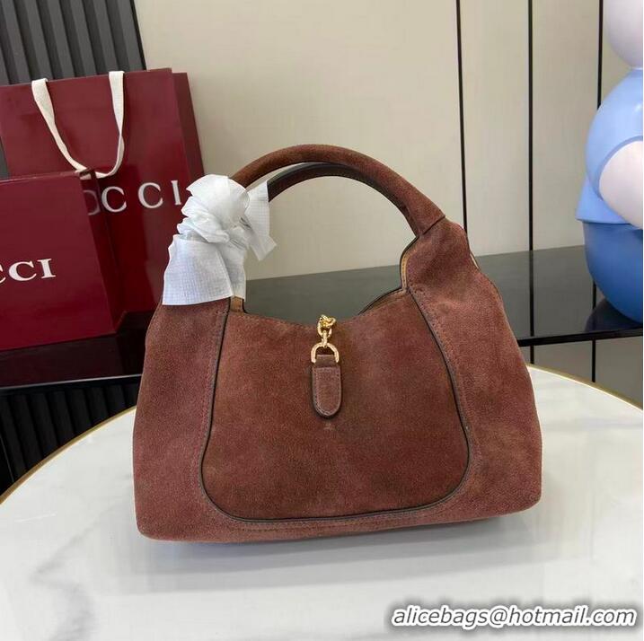 Most Popular Gucci Softbit Suede Medium Shoulder Bag with Oversized Half Horsebit 837467 Dark Brown 2026