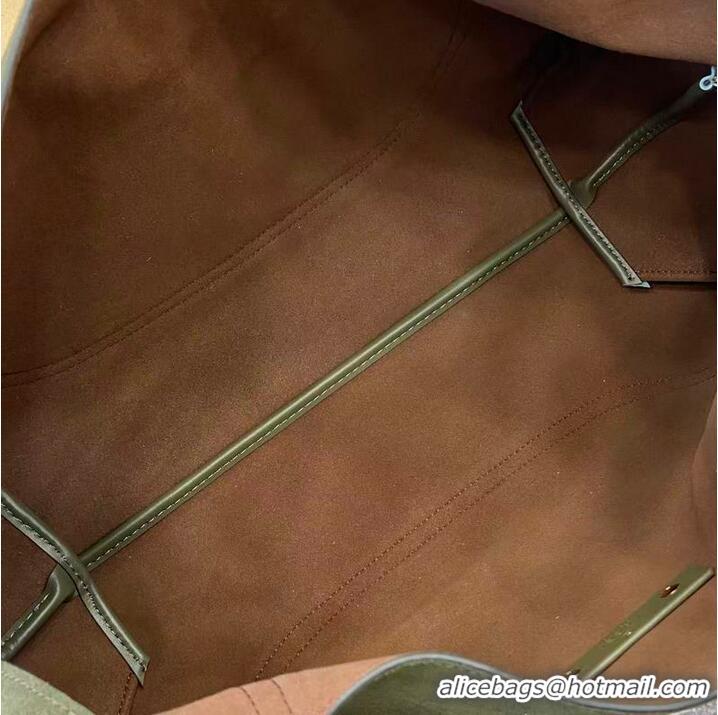 Well Crafted Gucci Softbit Suede Maxi Shoulder Bag With Oversized Half Horsebit 837466 Dark Green 2026