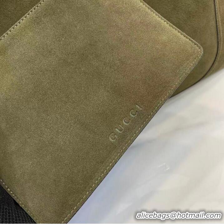 Well Crafted Gucci Softbit Suede Maxi Shoulder Bag With Oversized Half Horsebit 837466 Dark Green 2026