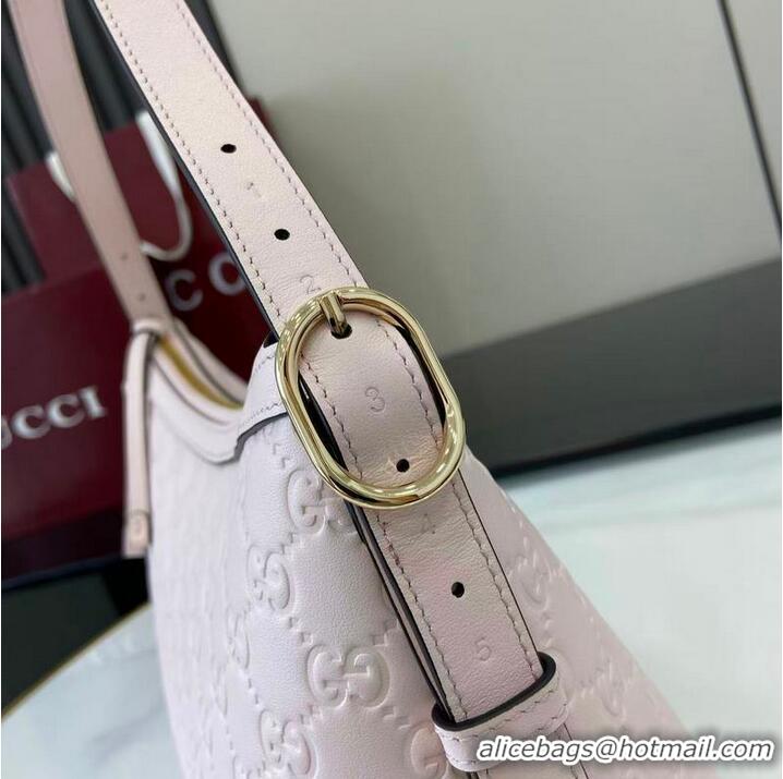 Top Quality Gucci GG Emblem Canvas Medium Shoulder Bag 847449 Light Pink 2026