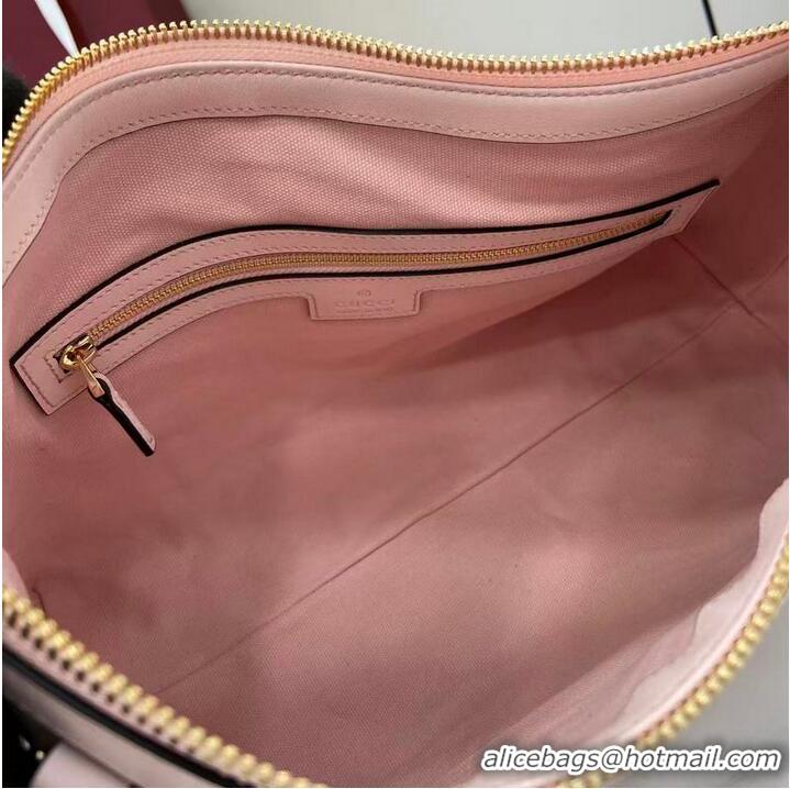Top Quality Gucci GG Emblem Canvas Medium Shoulder Bag 847449 Light Pink 2026
