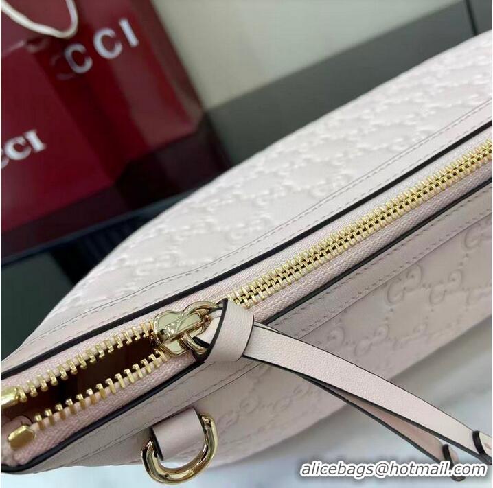 Top Quality Gucci GG Emblem Canvas Medium Shoulder Bag 847449 Light Pink 2026