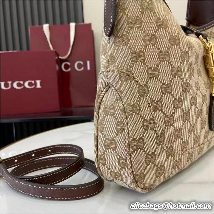Best Product Gucci Jackie Slim Medium Shoulder Bag In GG Canvas 863137 Beige/Brown 2026