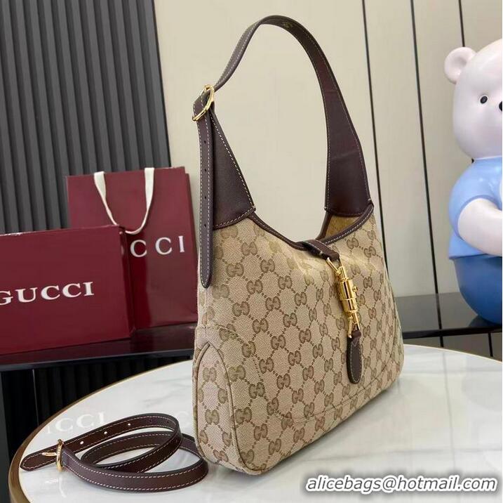 Best Product Gucci Jackie Slim Medium Shoulder Bag In GG Canvas 863137 Beige/Brown 2026